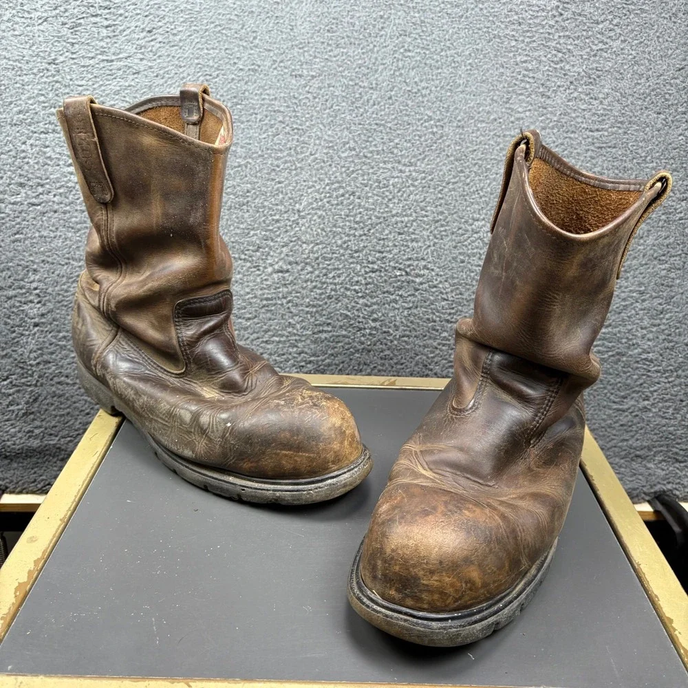 Red Wing Shoes‎ 13 D EH ASTM F241305 Steel Toe Work Boots Mens Brown Leather